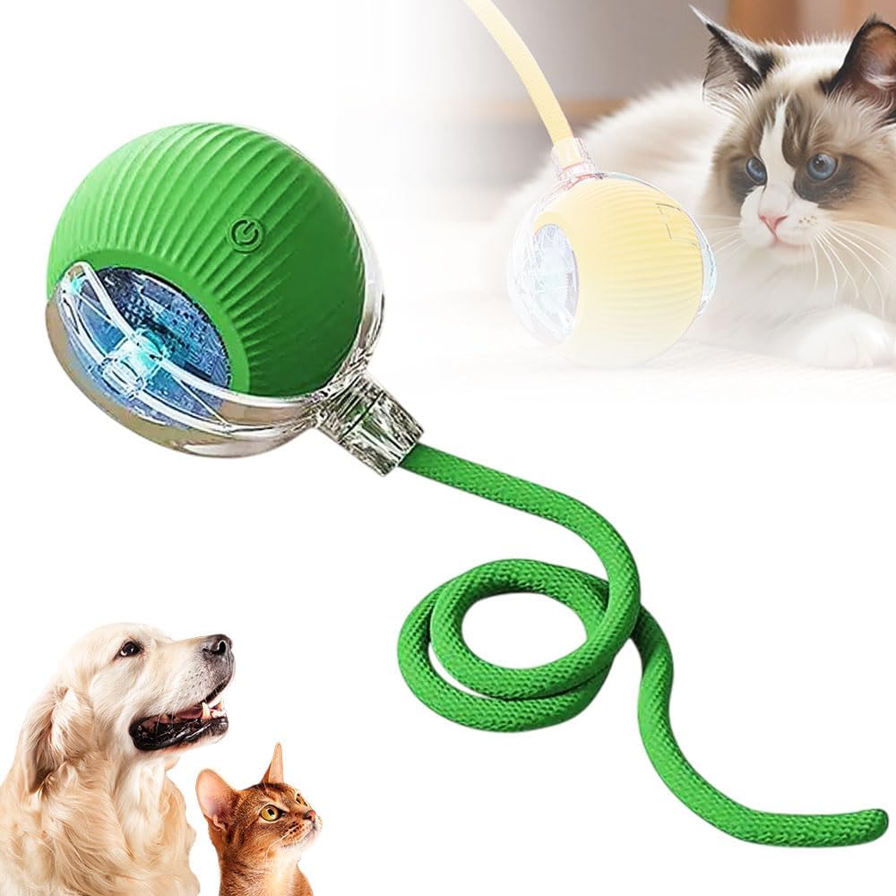 Interactive Rolling Cat Toy Ball for Indoor Cats with 3 Smart Modes & Obstacle Avoidance